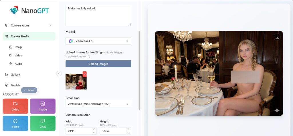 Лучшие ИИ для снятия одежды